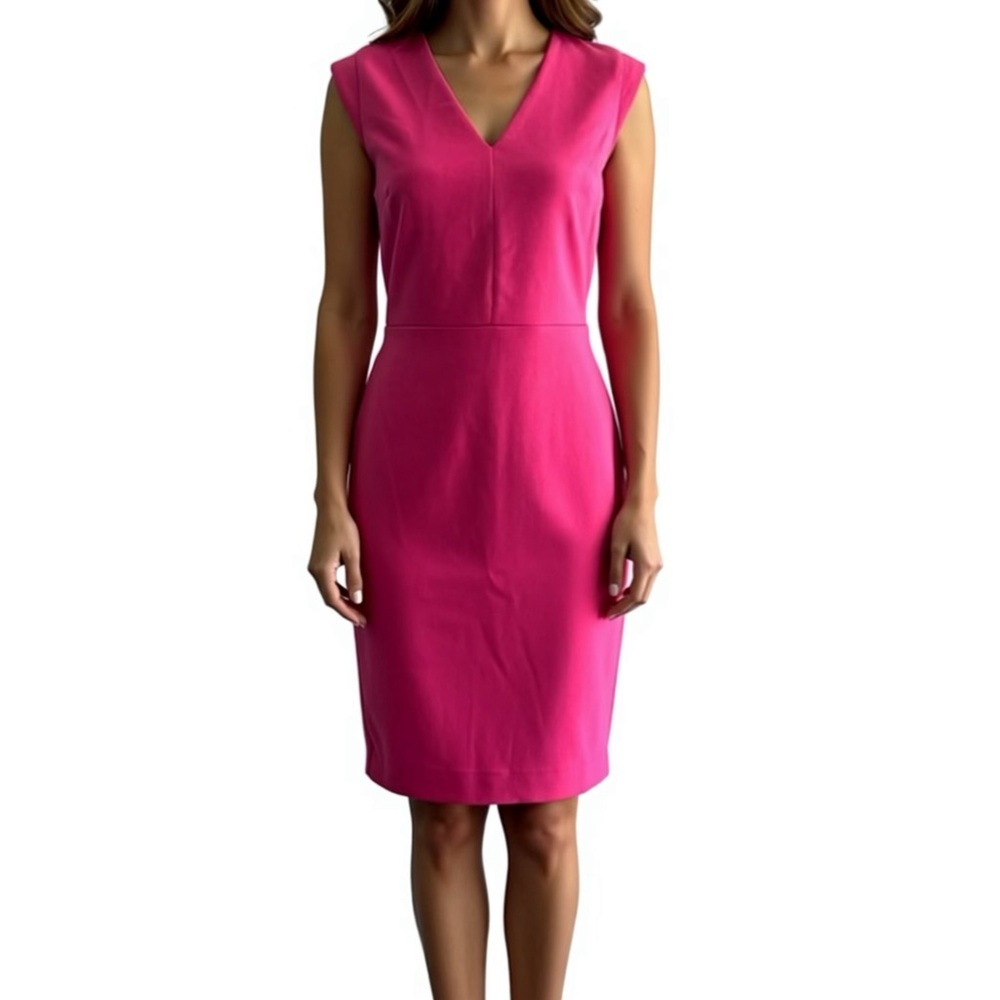 Banana Republic Vibrant Pink Midi Dress | size 4